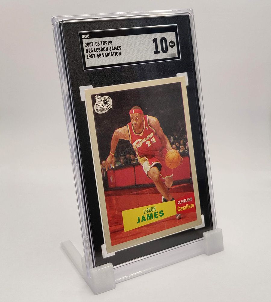 LeBron James in a SGC Card Stand