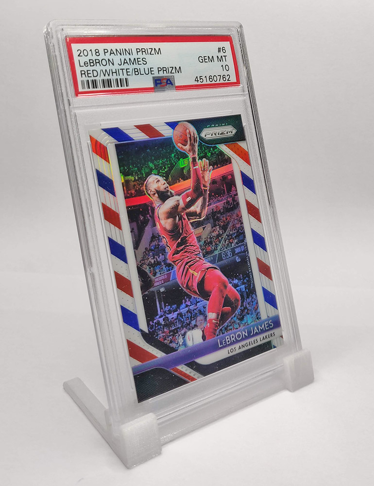 LeBron James in a PSA Card Stand